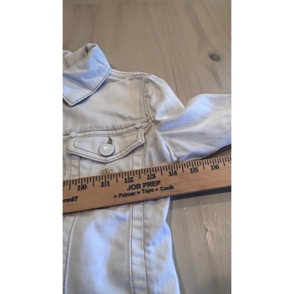Burberry Kids White Denim Trucker Jacket 10Y 140 Classic Designer Logo Preppy - Picture 15 of 16